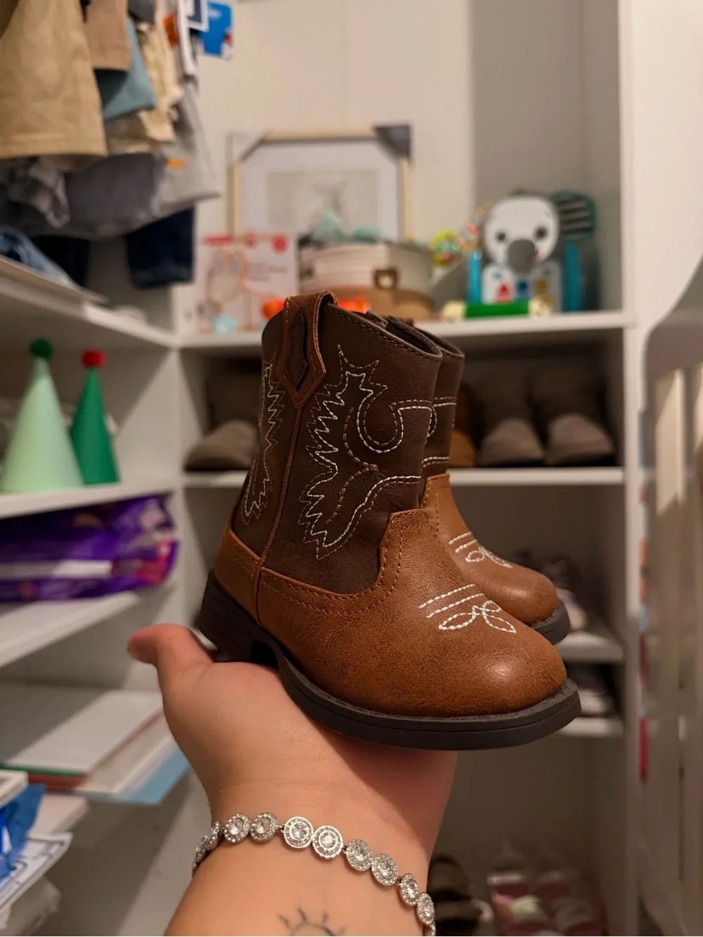 Kids Brown Western Cowboy Boots - Brown